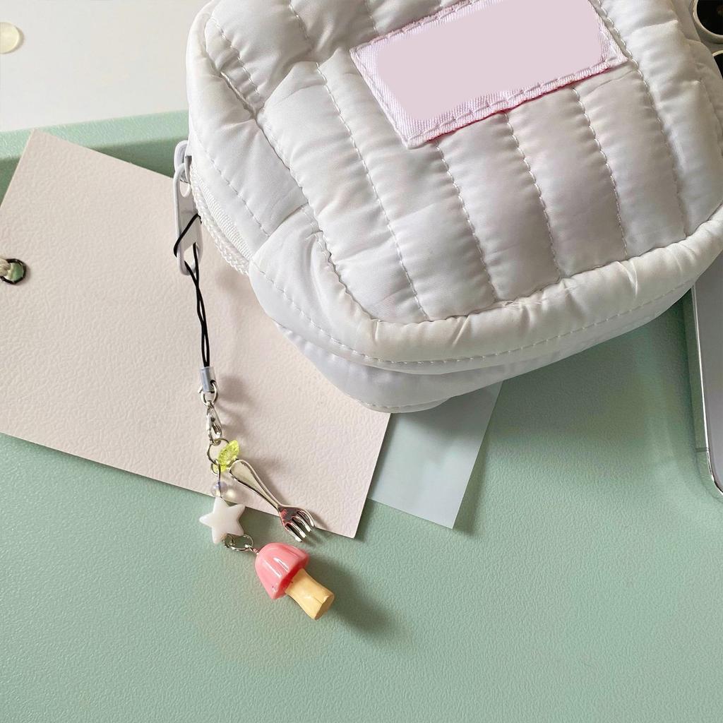 Vintage Mushroom Keychain Fashion Phone Pendant Hanging Ornament for Fashion Enthusiasts and Retro Style Followers