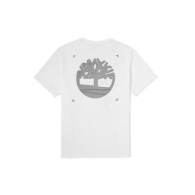 Logo Print Crew Neck Short Sleeve T-Shirt Men Tops White A2D6D-100