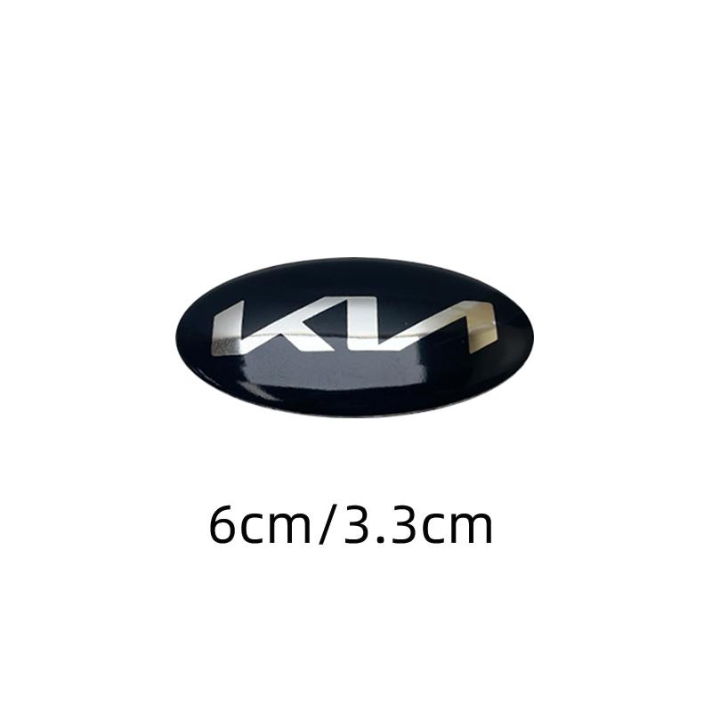 6x3.3cm Car Steering Wheel Center Emblem Badge Sticker for KIA Stinger Sportage KX3 Ceed K7 K5 K3 R Forte Rio Soul Accessories