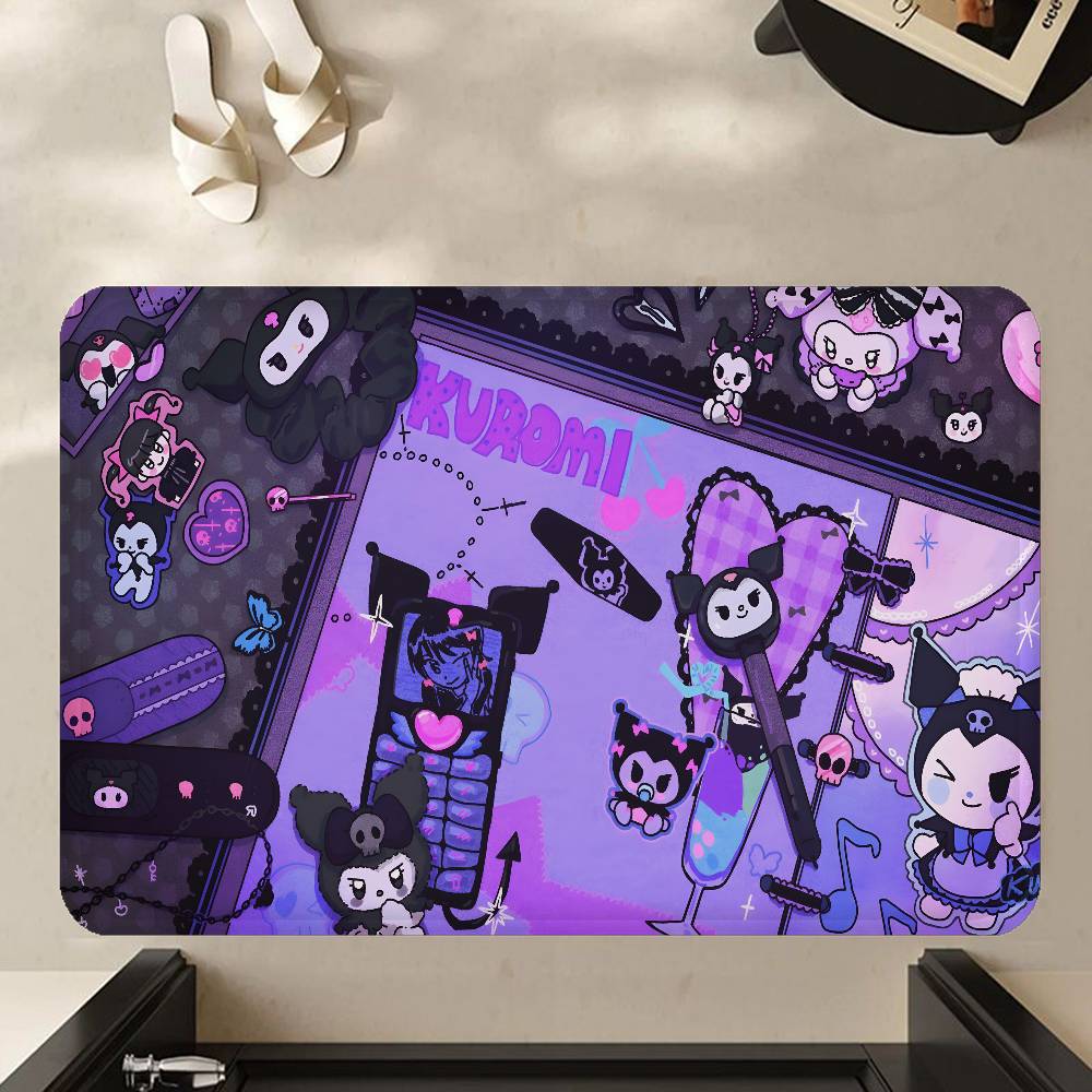 Magic Kuromi Anime Door Mat Nordic Style Bedroom Living Room Doormat Home Balcony Anti-Slip Alfombra