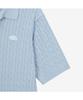 Noseupeiseu Nt7As00B Men'S Cable Short Sleeve Polo Sweater Ice Blue
