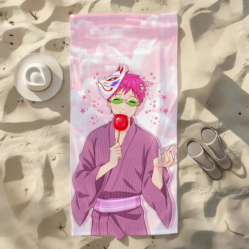 D-Disastrous-S Life of Saiki K Towel For Swim Yoga Gym Quick Drying Soft and Skin-friendly Beach Towels All-Season