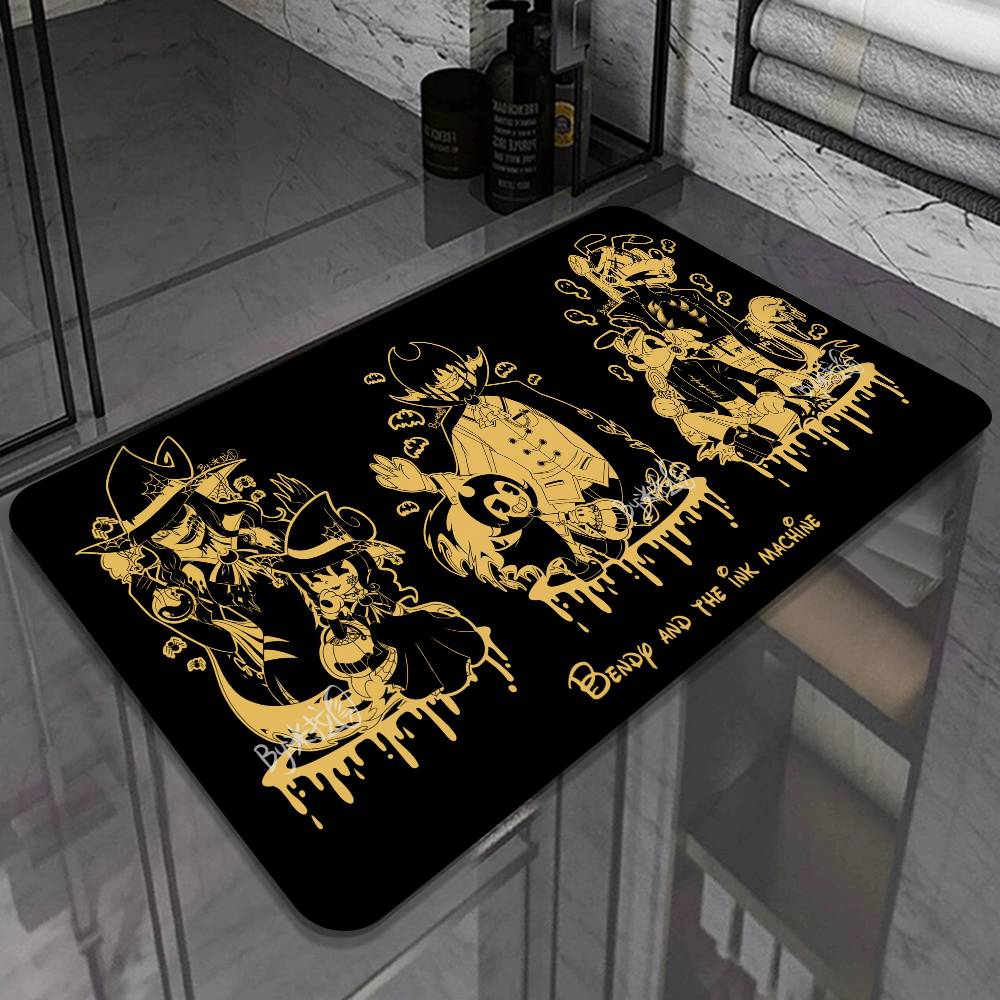 B-Bendy And The Ink M-Machine Door Mat Washable Non-Slip Living Room Sofa Chairs Area Mat Kitchen Doormat Area Rug