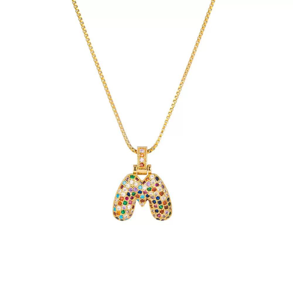 European Initial Pendant Necklace: Retro Hip Hop Trend Jewelry for Women
