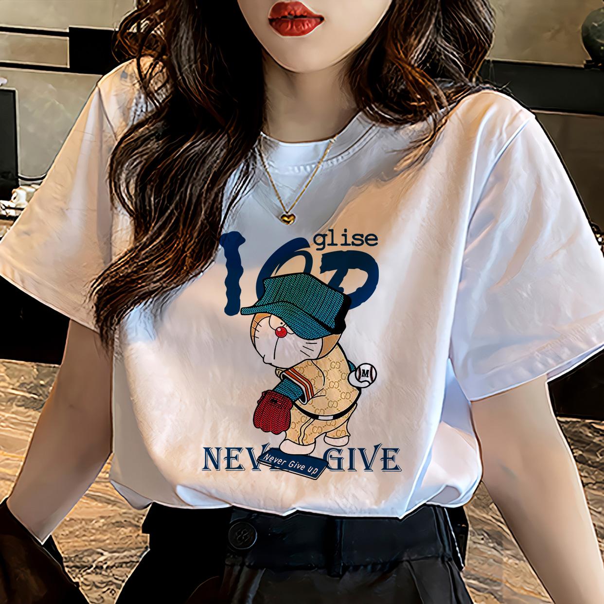 

Хлопковая футболка с чистыми плечами, новая модель 2025 года, женская летняя футболка с короткими рукавами в зарубежном стиле, с рукавами до локтя, женская одежда, белая футболка, базовая рубашка, топ S