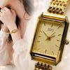 Used 312 SEIKO Seiko Ladies Watch Quartz Working Gold Bracelet Watch Square Rectangular