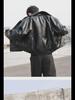 Trendige Herren-Motorrad-Pilotenjacke aus Leder im koreanischen Stil – lockere Passform, Frühlings-/Herbstmode