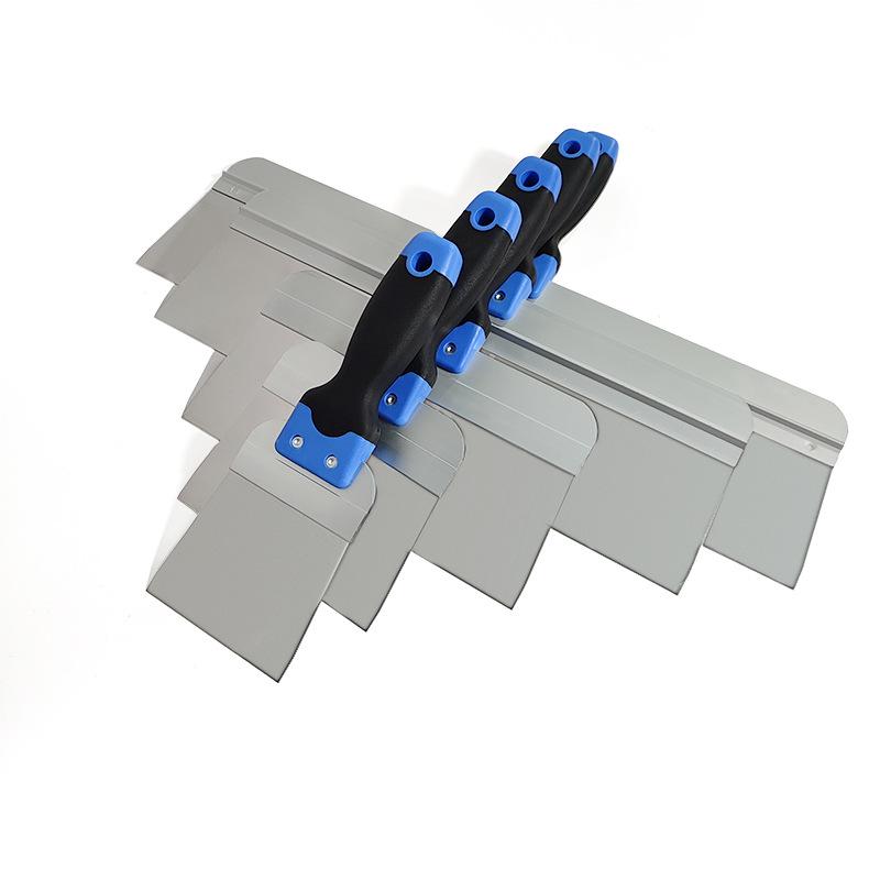 6", 20", 24" Stainless Steel Putty Plastering Tool Set: Sturdy, Wear-Resistant Scrapers for Cleaning and Spreading.
