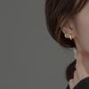 Gold Plated 925 Sterling Silver Hoop Earrings Women Trendy Ear Bone Perforated Design for Weddings