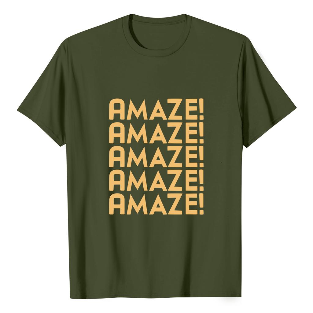 Women's Casual Printed T-Shirt Round Neck Pullover Short Sleeve Top