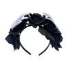 Halloween Flower Headband with Skeleton Hand Detail, Spooky Costume Hair Piece for Cosplay, Parties and Stage Looks