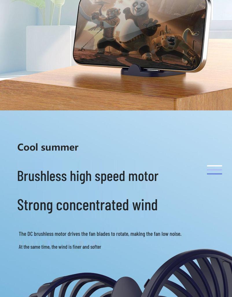 Portable Mini Handheld USB Fan - Rechargeable Student & Desktop Electric Fan Gift