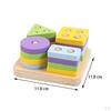 Wooden Stacking Toys Building Geometric Stacker Toddler Learning Educational