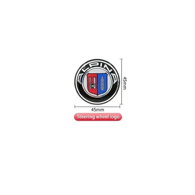 

82/74mm automobile ABS logo front/rear badge 68mm wheel cover. The steering wheel in the car is suitable for ALPINA accessories.