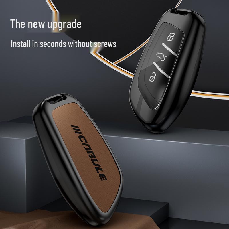 Roewe I5 RX3 5 MAX RX5 eMAX Metal Leather Key Cover