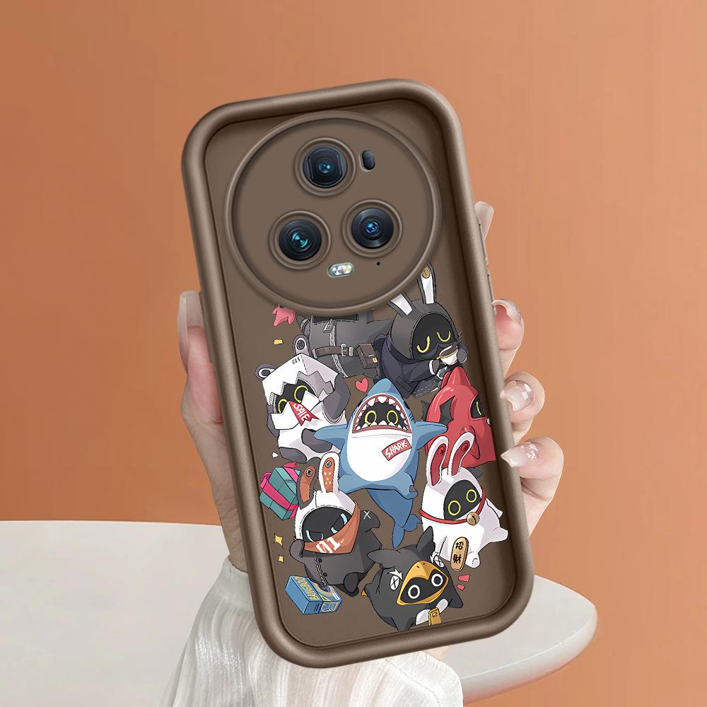 Soft Silicone Square Ladder Printing Pattern Phone Casing Full Cover Camera Shockproof Protection Rubber Case for Huawei Honor