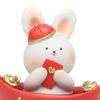 Chinese Statue Figurines Home Decoration Table Centerpieces Shaking Bunny Sculpture for Desktop,