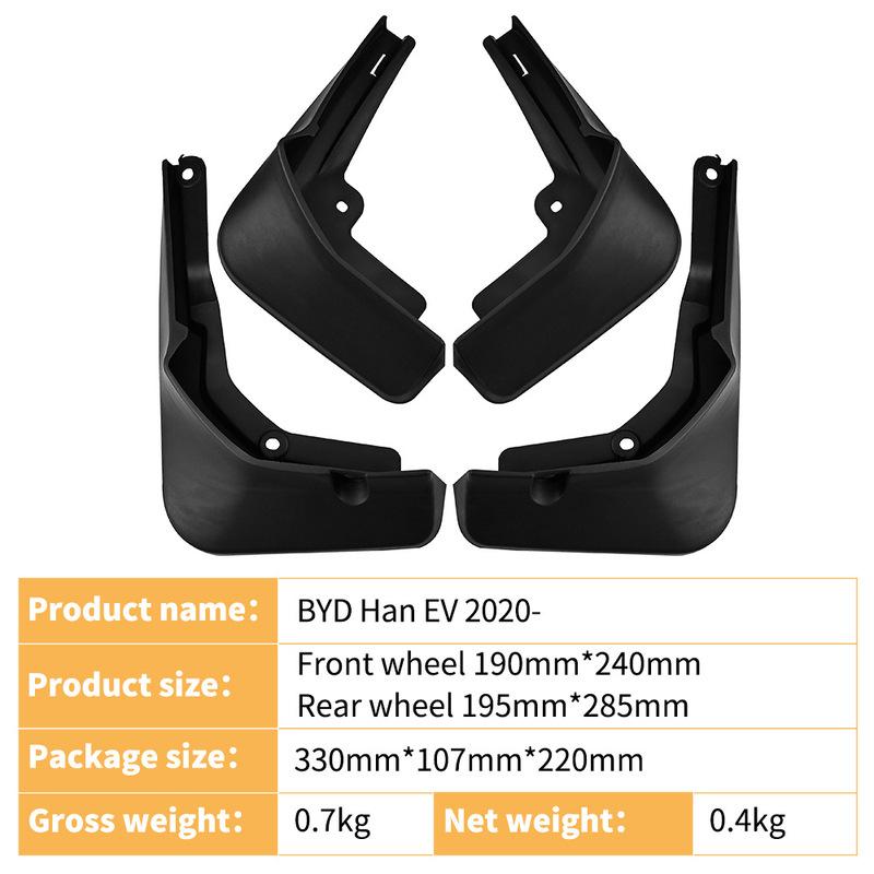 MudFlaps For BYD HAN EV     2024 Mudguards Mud Flaps Splash Guards Front Rear Wheels Fender Car Accessories