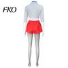 Polyester Cosplay Set 1 Eleven Costumes Women Top Scarf Shorts Pantyhose Costume Halloween Outfits for Girls Parties Fan Gatherings Photo Shoots