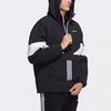 Adidas Neo Color Block Lockere Langarm-Kapuzenjacke Herrenjacken Schwarz Weiß H45244