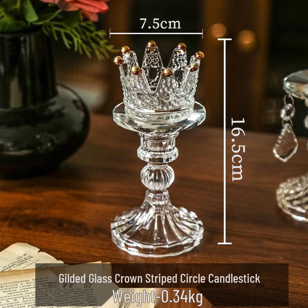 European Transparent Glass Candle Holder - Light Luxury Aromatherapy for Romantic Atmosphere and Home Decor.