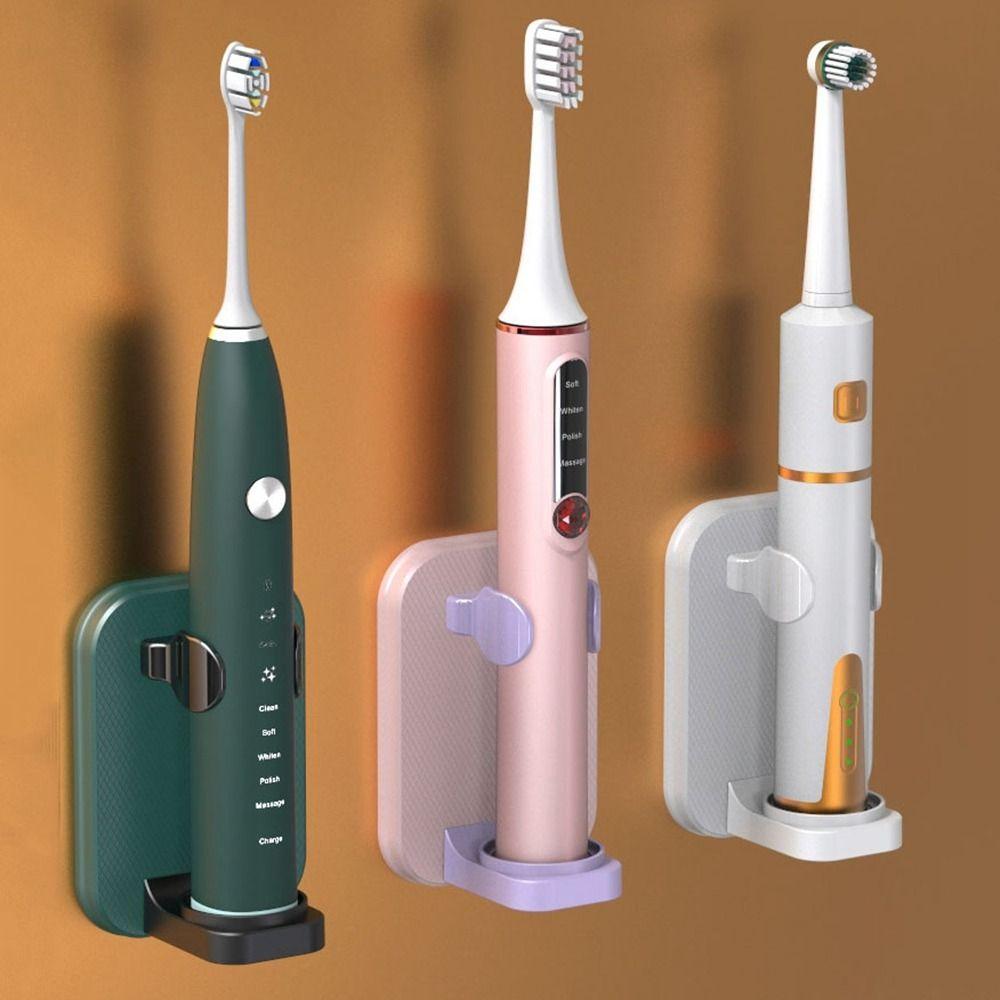 

Wall-Mounted Electric Toothbrush Holder No Punching Toothbrush Stand for Bathroom