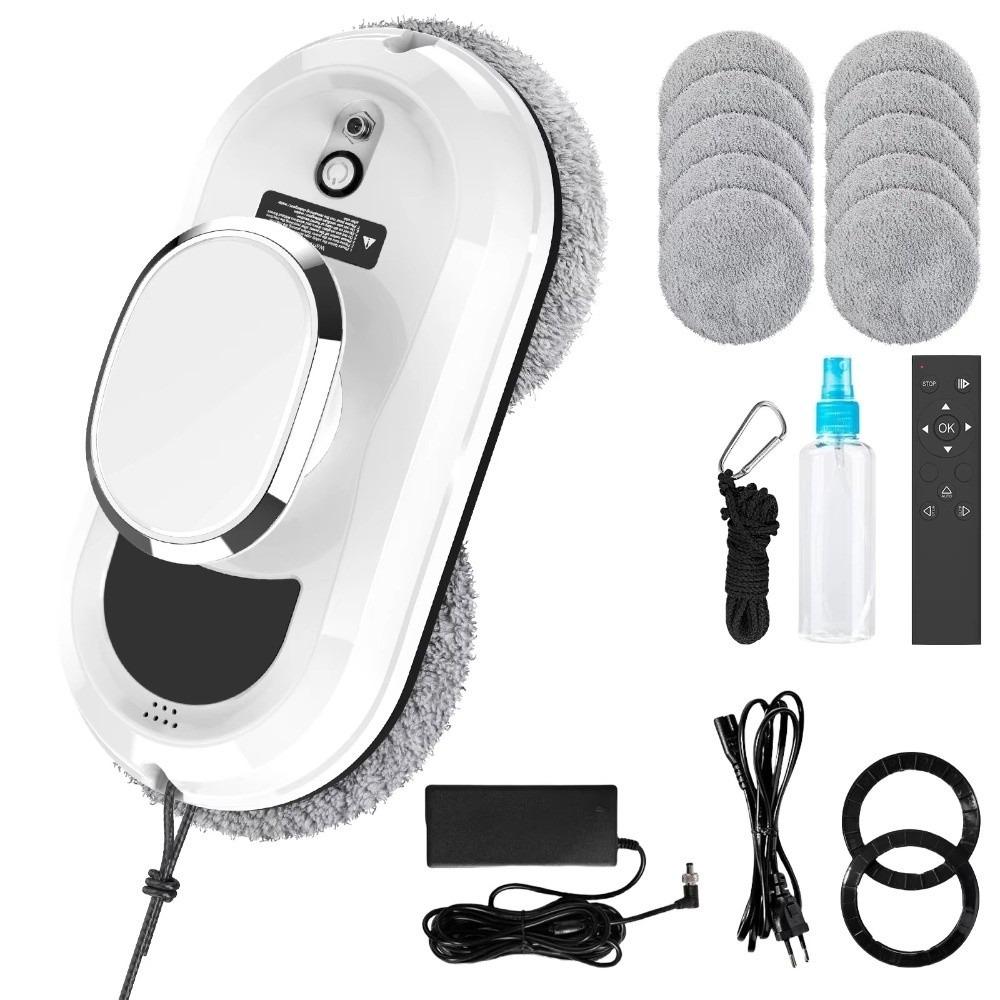 Remote Control Robot Glass Cleaner Intelligent Navigation 10 Cleaning Cloths Window Cleaning Robot 3 Cleaning Modes