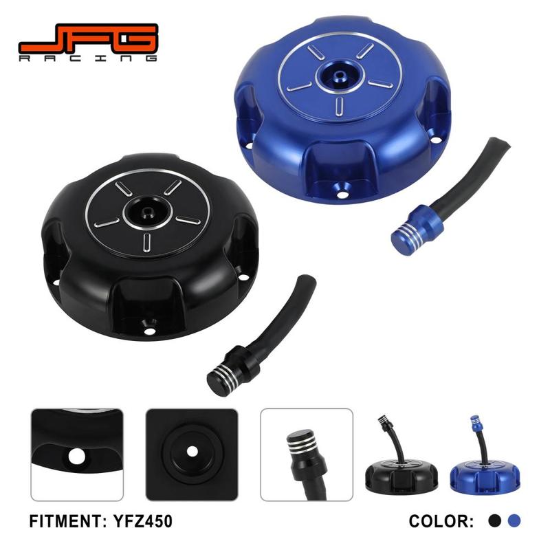 ATV CNC Gas Cap Fuel Petrol Tank Cover ATV Aluminium  accessories For Yamaha YFZ450 YFZ 450 parts