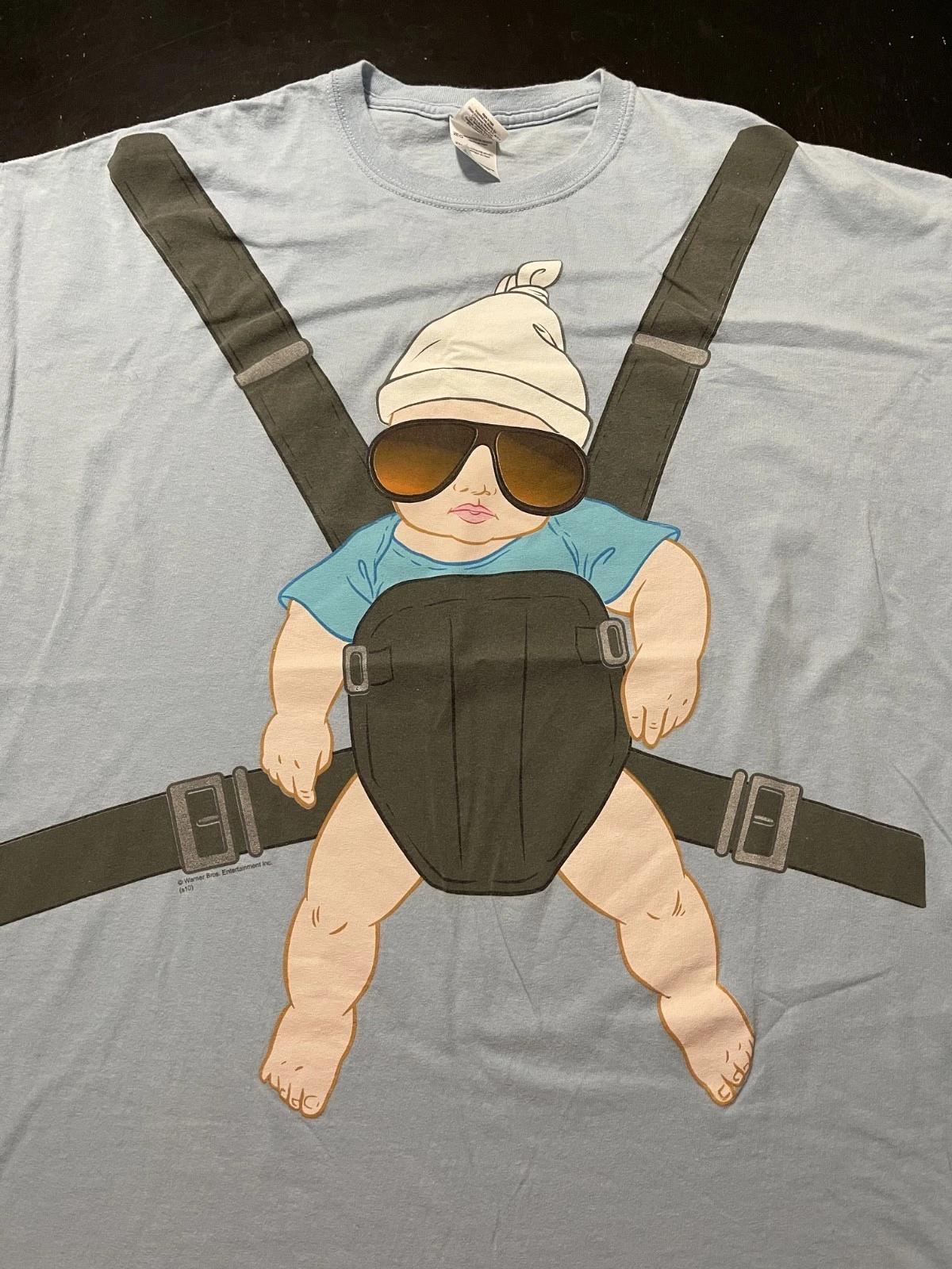 Official The Hangover Movie Promo Baby Carlos T-Shirt, Light Blue, Size: 2XL XXL 2XL