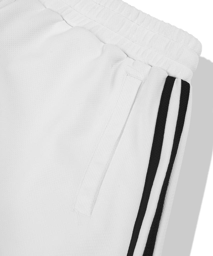 DRIX (Summer) Track Line Graphic Mesh Wide Pants_White