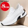 New men's mesh breathable sneakers casual growing shoes 8cm high shoes men's summer breathable 6cm elevator shoes