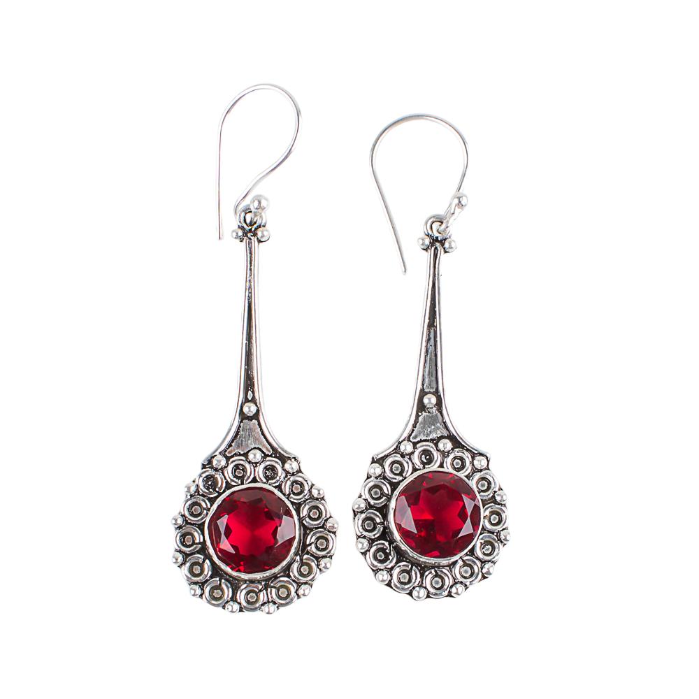 Pink Rubellite Gemstone 925 Sterling Silver Jewelry Handmade Hook Earrings 2.52" EE-77-11