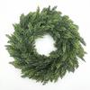 Hot Selling Faux Cedar Christmas Wreath with Pine Needles - Greenery Decoration In Stock