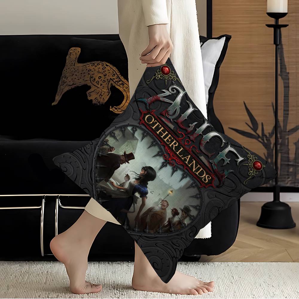 Horror Game AAlice MMadness RReturns Pillow Covers Cartoon Sofa Decorative Home Doublesided Short Plush Cute Cushion