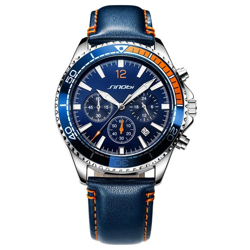 Men S Watch Multi-Functional Sports Watch Quarter Orange Luminous Men S Watch Guangzhou Watch Men S 9866