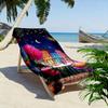 Cozy Balcony Night Scene with Lanterns Beach towel quick-drying for travel outdoor sports jogging beach and swimming