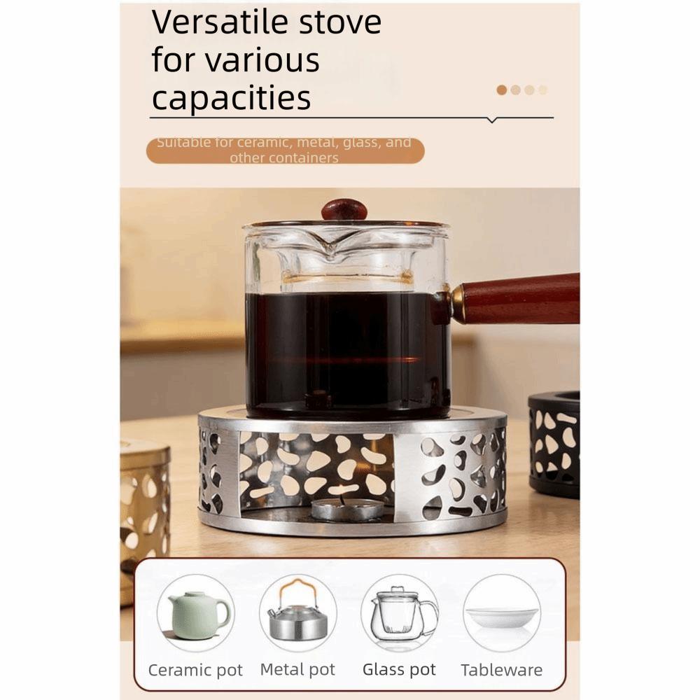 Stainless Steel Tea Warmer Base Oxygen Hole Design Teapot Heater Teapot Warmer Most Teapots
