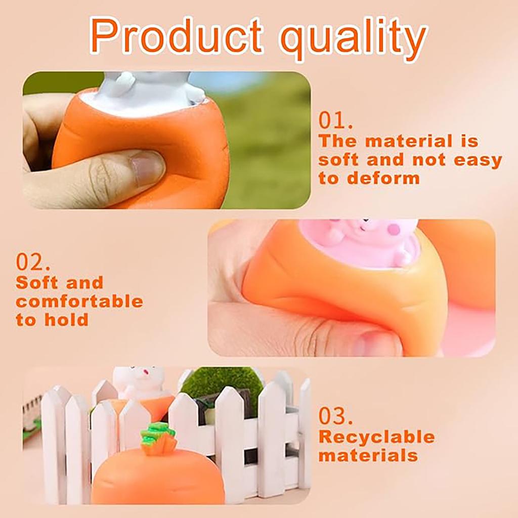 Cute Bunny Pinch Music, Decompression Pocket Stress Relief Toy, Venting Squeeze Cup Toy