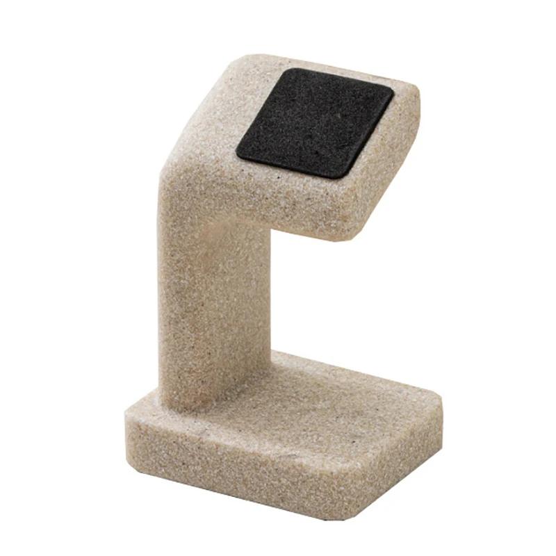 

C-образный высококачественный держатель для часов из смолы, подставка для демонстрации ювелирных изделий, органайзер с гладкими краями, подставка для часов, настольная подставка для часов 2025 бежевый