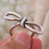 New Arrival Trendy Bowknot Design Thai Silver Female Party Rings Best Gift For Girlfriend Halloween Day