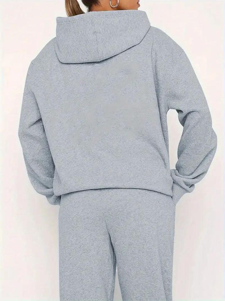 Plus Size Women's Hoodie & Leggings Set