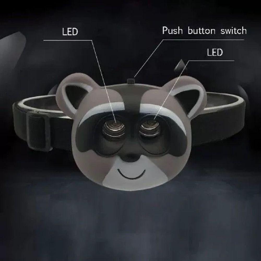 Cartoon Animal Headlamp Toy Cute LED Flashlight Kids Gift Headband Light  Outdoor