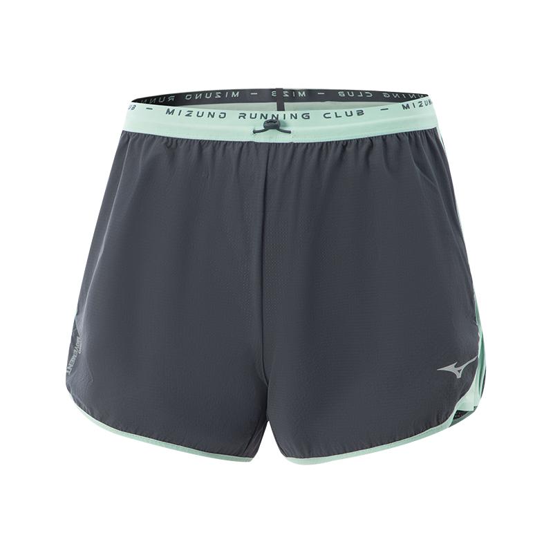 

Mizuno Logo Moisture-Wicking Woven Sun Protection Fashion Sports Shorts Women shorts Ocean-Gray J2CF42R2 XL