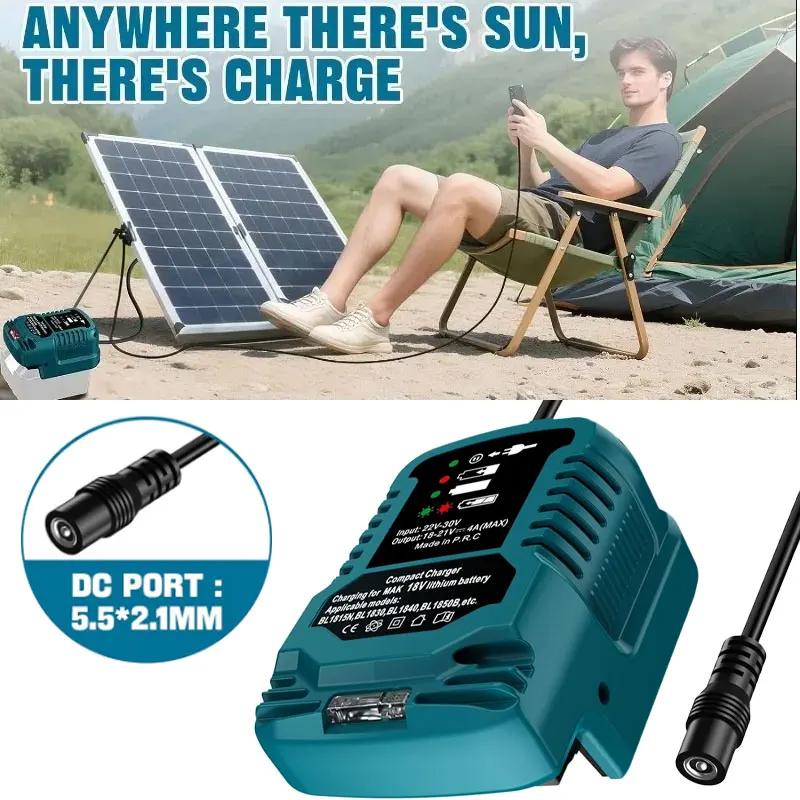 portable charger for Makita 18V Li-ion battery Convert solar panels to for Makita 18V cordless power tool battery charging