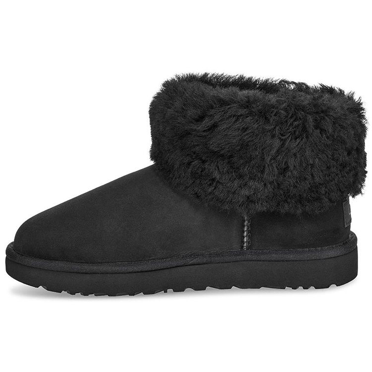 UGG Classic Mini Fluff Women Snow Boots Black 1106757-BLK