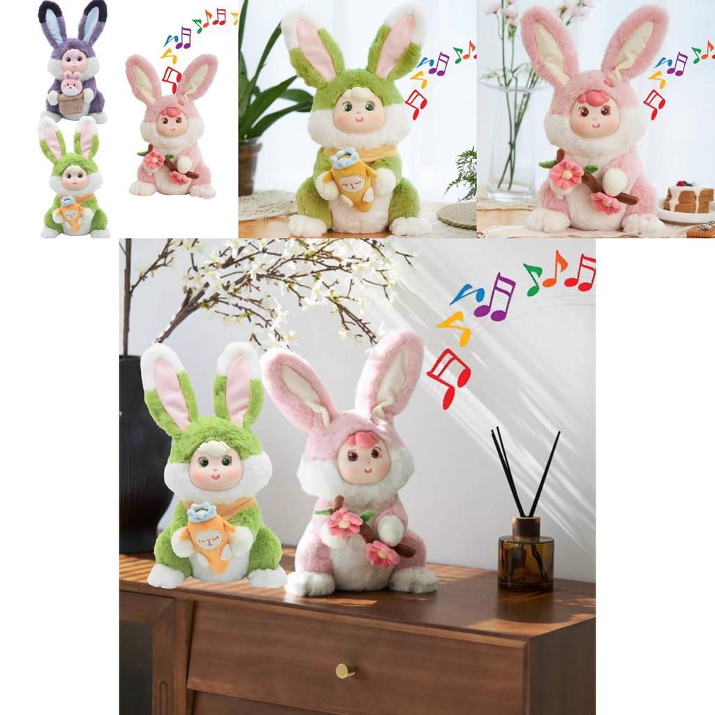 Niedliches elektrisches Plüschtier Hase, entzückende weiche Puppe, perfektes Geschenk für die Freundin