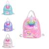 Unicorn Pattern Colorful With Sequins Children Backpack For Kindergarten