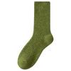 Solid Color Wool Socks for Girl Thickened Thermal Vintage Slouch Socks  Minimalist Crew Socks for Fall Winter Stacked Knit