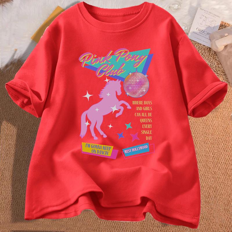 Chappell Roan Tshirt PINK PONY CLUB Tshirt Midwest Princess Tour Hot To Go Fans Concert T Shirts Music Lover Streetwear S