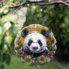 10 Inch Rotating Wind Chime with Cute Panda Design 360 Degree Hook for Garden Patio Yard Decor Summer Spring Gift for Friends Family